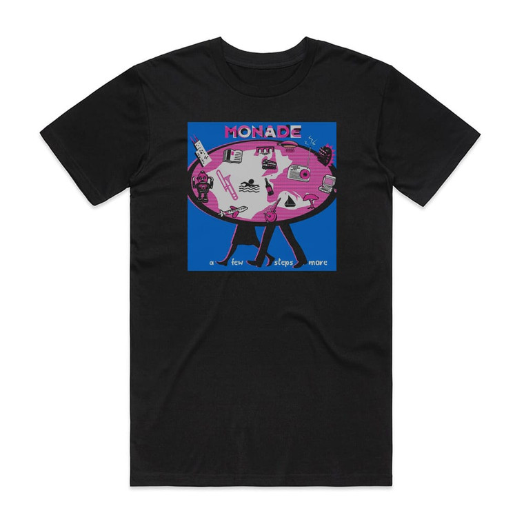Monade A Few Steps More Album Cover T-Shirt Black