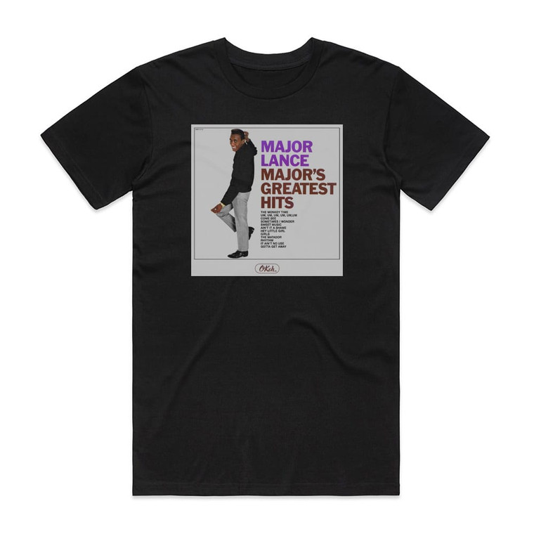 Major Lance Majors Greatest Hits Album Cover T-Shirt Black