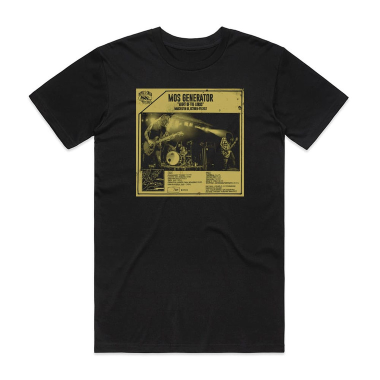 Mos Generator Night Of The Lords Live In Manchester Uk 10417 Album Cover T-Shirt Black