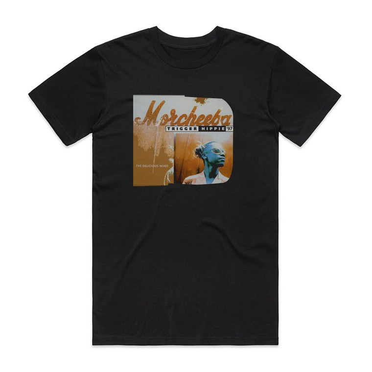 Morcheeba Trigger Hippie 1 Album Cover T-Shirt Black Morcheeba Trigger Hippie 1 Album Cover T-Shirt Black