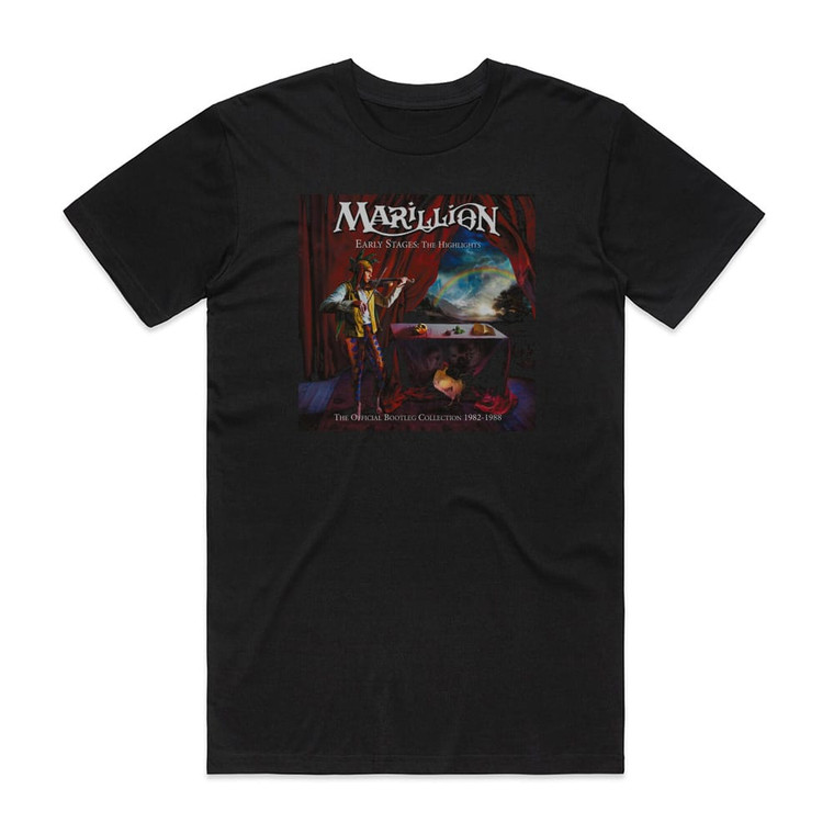 Marillion Early Stages The Highlights Album Cover T-Shirt Black