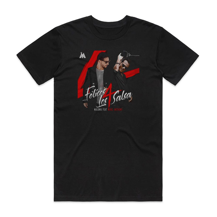 Maluma Felices Los 4 Salsa Version Album Cover T-Shirt Black