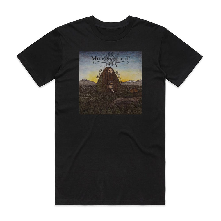 Midvinterblot Gryning Album Cover T-Shirt Black