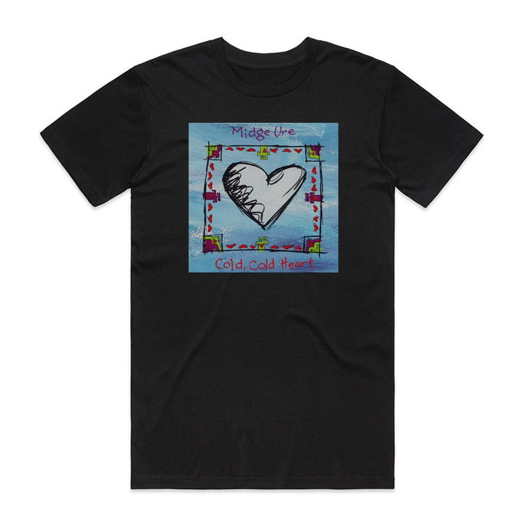Midge Ure Cold Cold Heart Album Cover T-Shirt Black