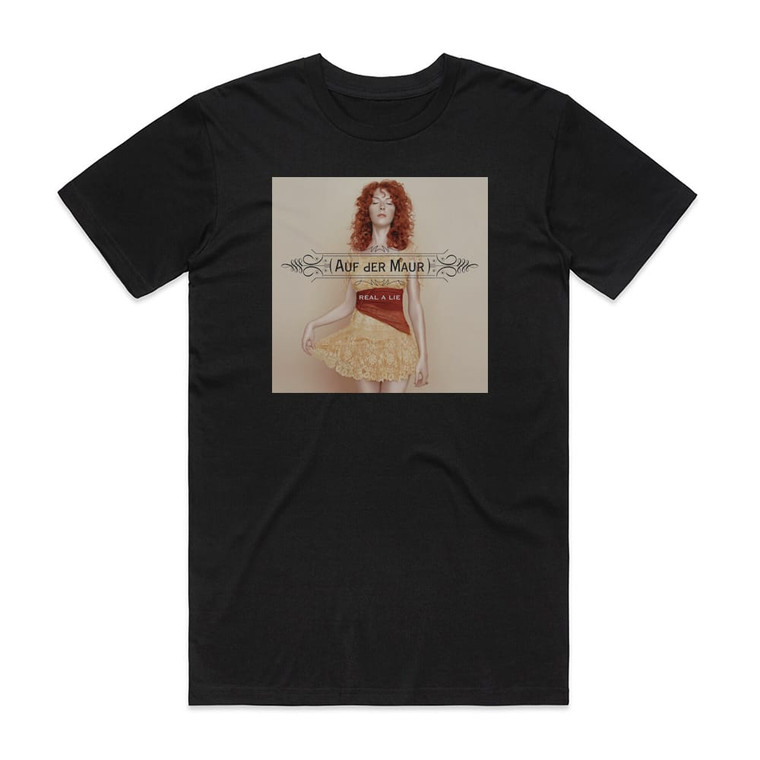 Melissa Auf der Maur Real A Lie Album Cover T-Shirt Black Melissa Auf der Maur Real A Lie Album Cover T-Shirt Black
