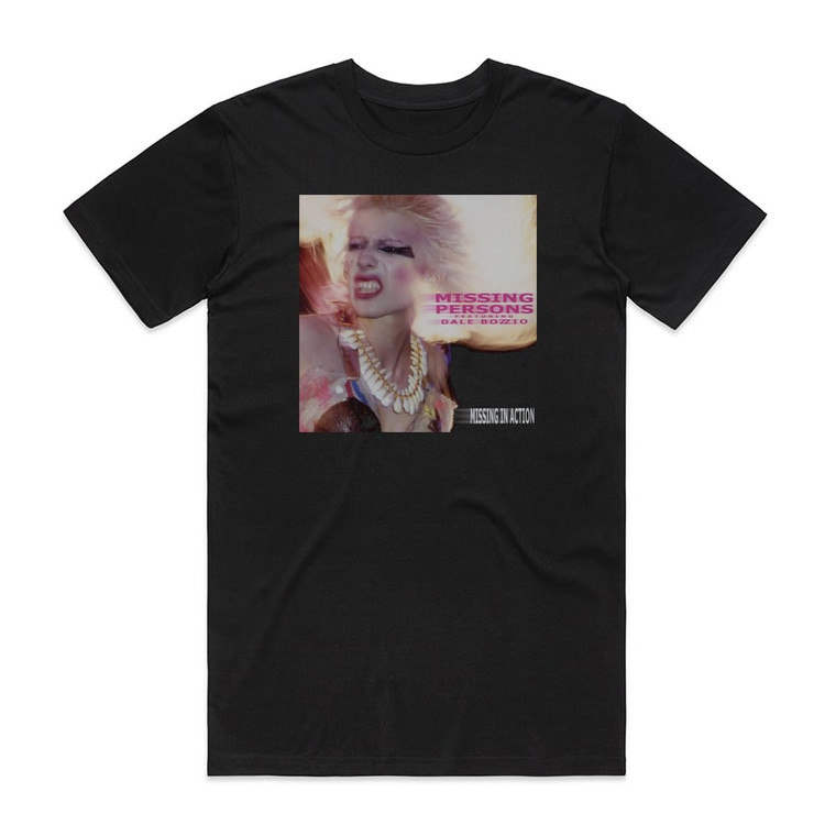 Missing Persons Missing In Action Album Cover T-Shirt Black