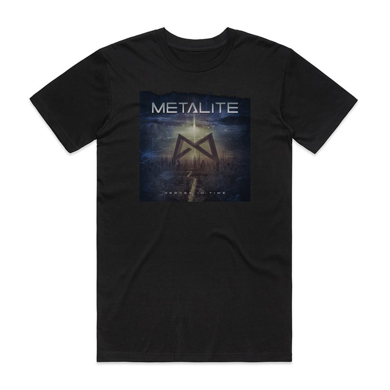 Metalite Heroes In Time Album Cover T-Shirt Black
