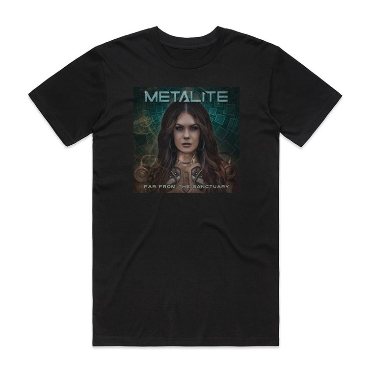 Metalite Far From The Sanctuary Album Cover T-Shirt Black