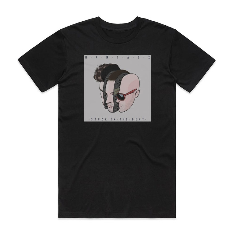 Maniacx Stuck In The Beat Album Cover T-Shirt Black