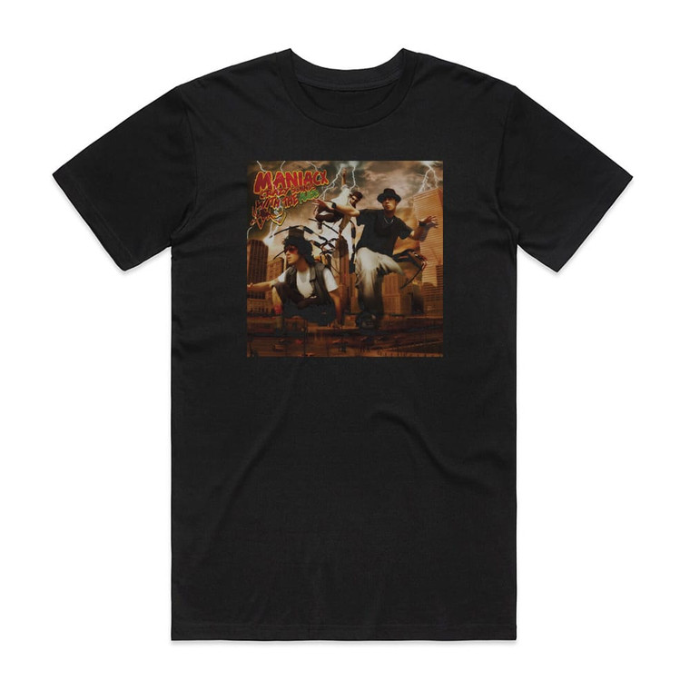 Maniacx Crazy Sounds With The Aliens Album Cover T-Shirt Black