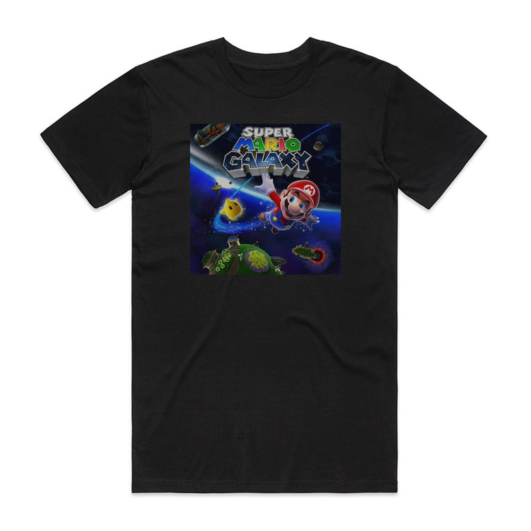 Mario Galaxy Orchestra Super Mario Galaxy Album Cover T-Shirt Black