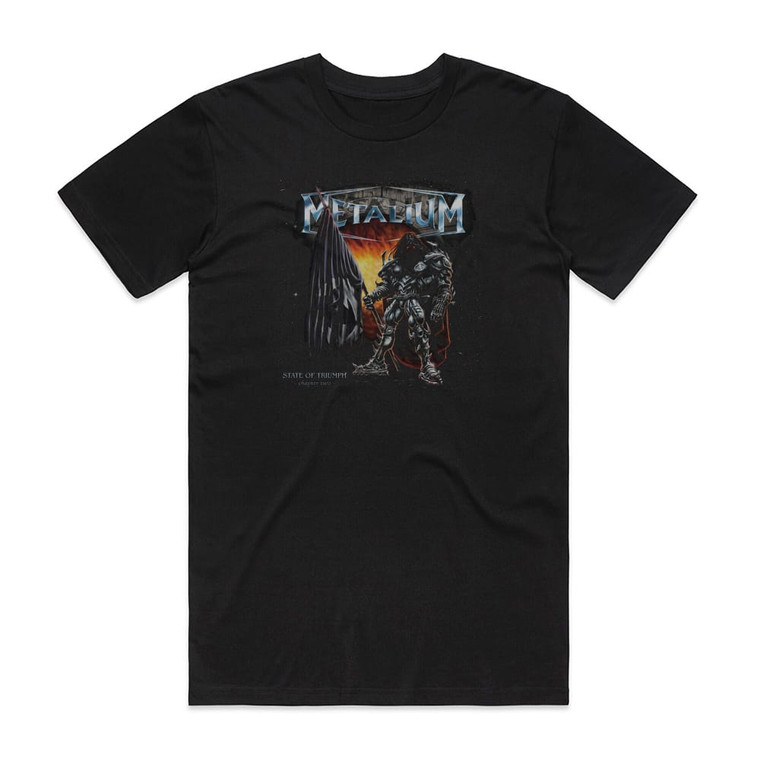 Metalium State Of Triumph Chapter Two 1 Album Cover T-Shirt Black Metalium State Of Triumph Chapter Two 1 Album Cover T-Shirt Black