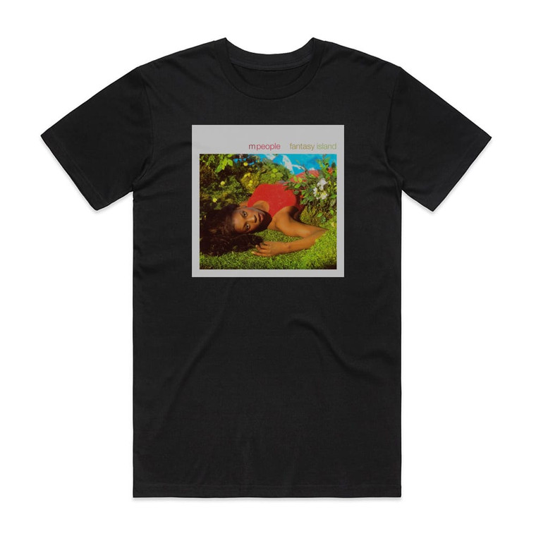 M People Fantasy Island Album Cover T-Shirt Black M People Fantasy Island Album Cover T-Shirt Black