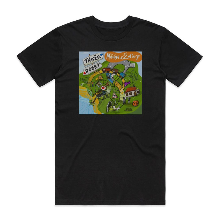 Mnaga a Zdorp Take Dobr Album Cover T-Shirt Black