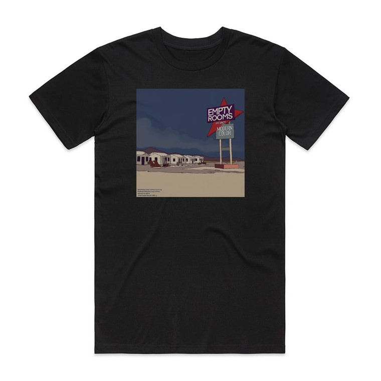 Modern Color Empty Rooms Album Cover T-Shirt Black