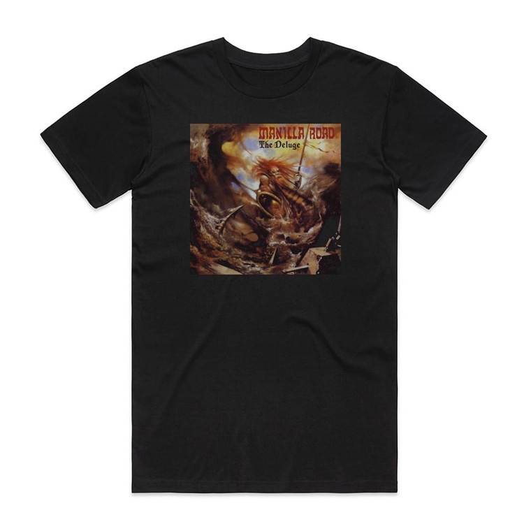 Manilla Road The Deluge Album Cover T-Shirt Black
