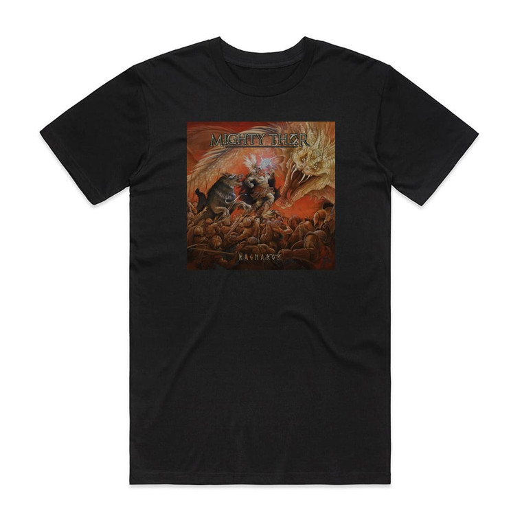 Mighty Thor Ragnarok Album Cover T-Shirt Black