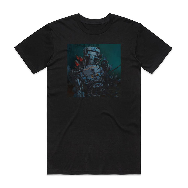 Mashnin band  Xxi Album Cover T-Shirt Black