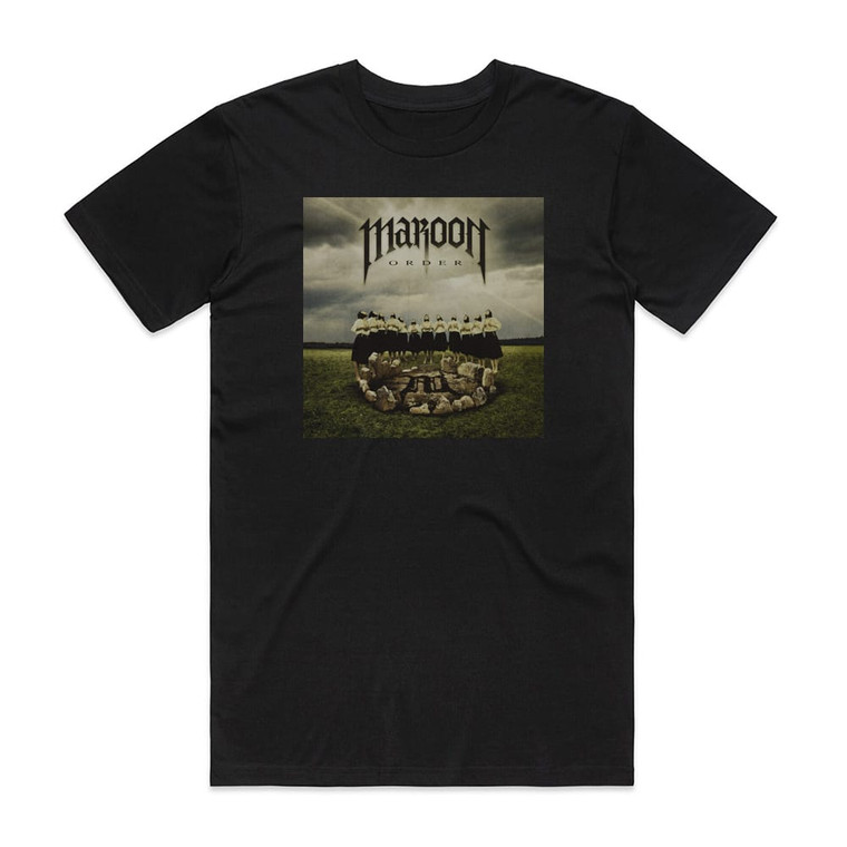 Maroon Order Album Cover T-Shirt Black