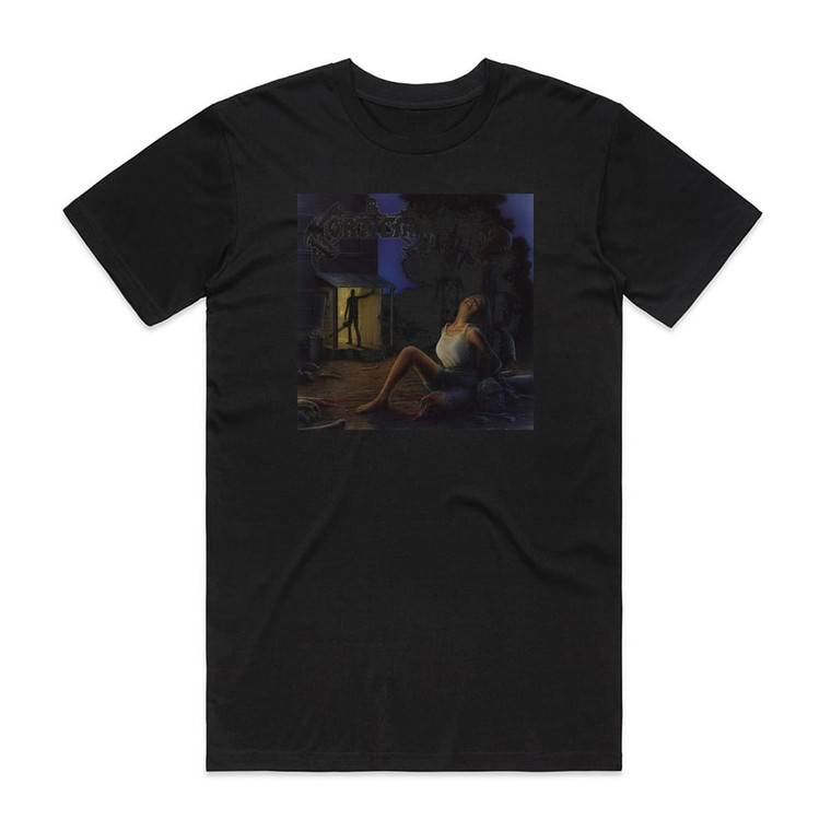 Mortician Chainsaw Dismemberment Album Cover T-Shirt Black