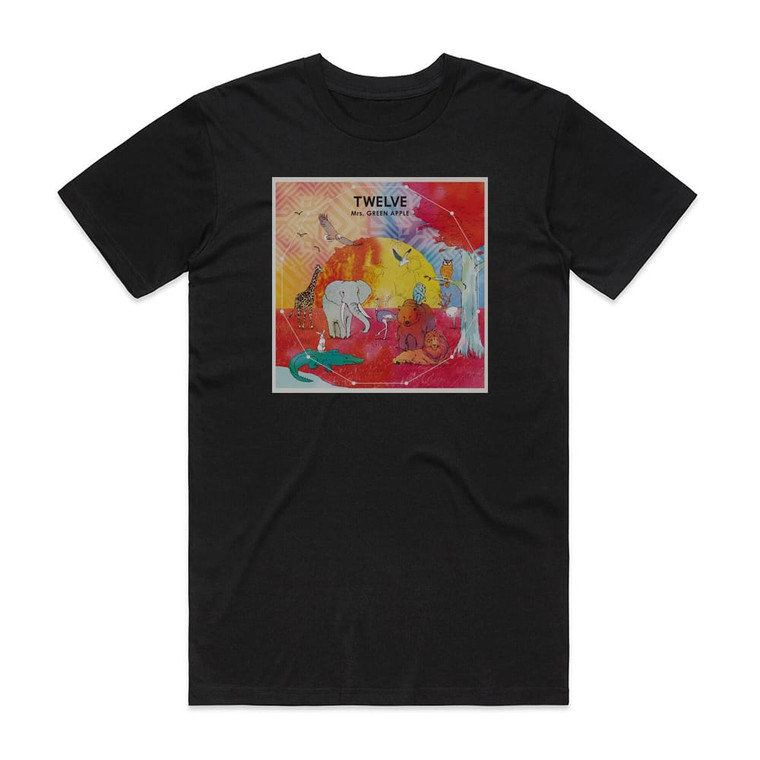 Mrs GREEN APPLE Twelve Album Cover T-Shirt Black