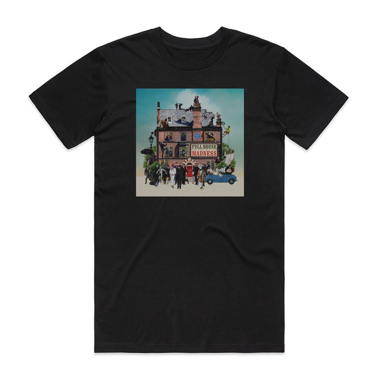 Madness Full House The Very Best Of Madness Album Cover T-Shirt Black