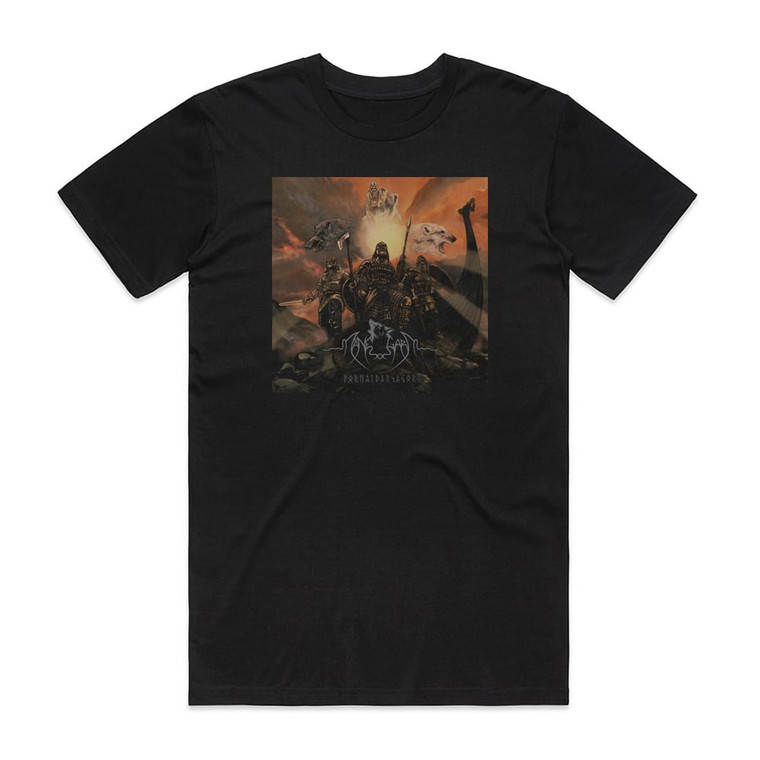 Manegarm Fornaldarsagor Album Cover T-Shirt Black