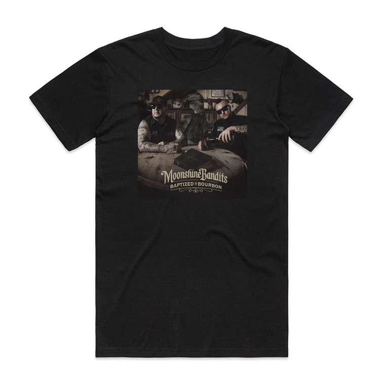 Moonshine Bandits Baptized In Bourbon Album Cover T-Shirt Black