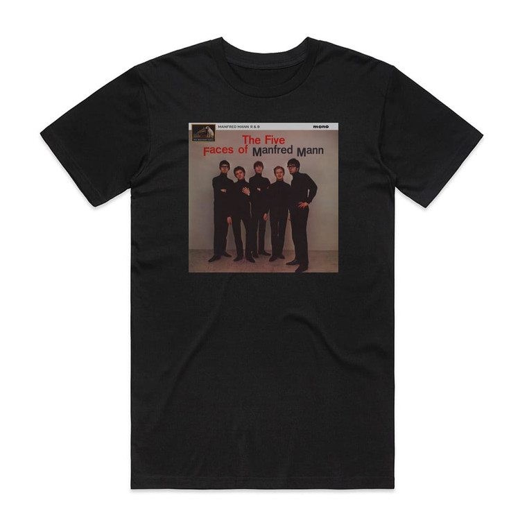 Manfred Mann The Five Faces Of Manfred Mann Album Cover T-Shirt Black