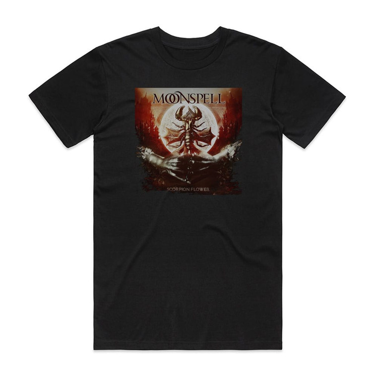 Moonspell Scorpion Flower Album Cover T-Shirt Black