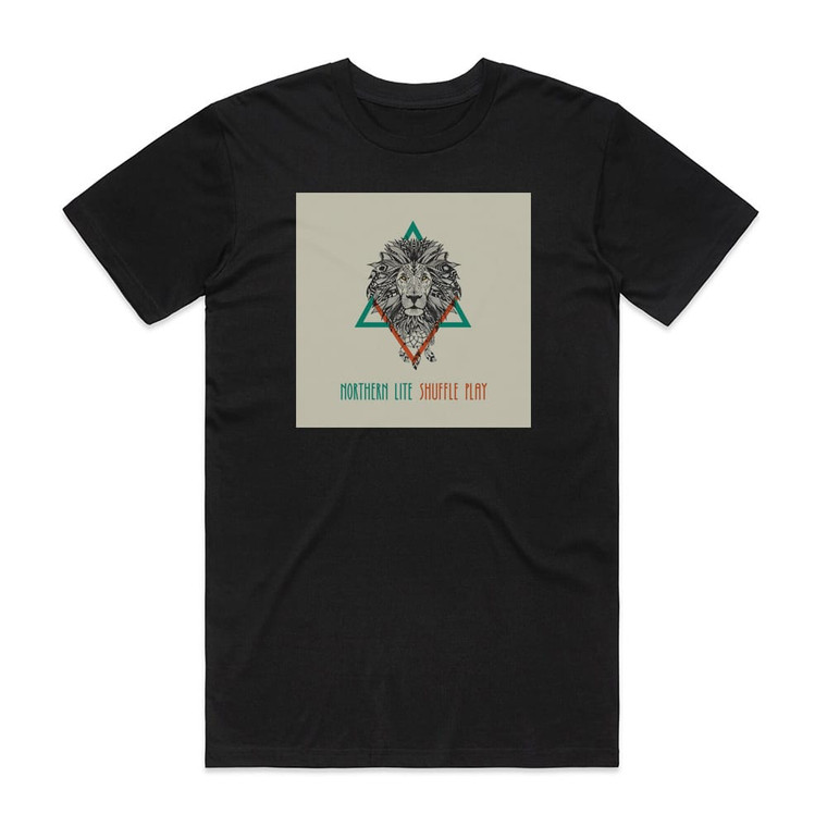 Northern Lite Shuffle Play Album Cover T-Shirt Black
