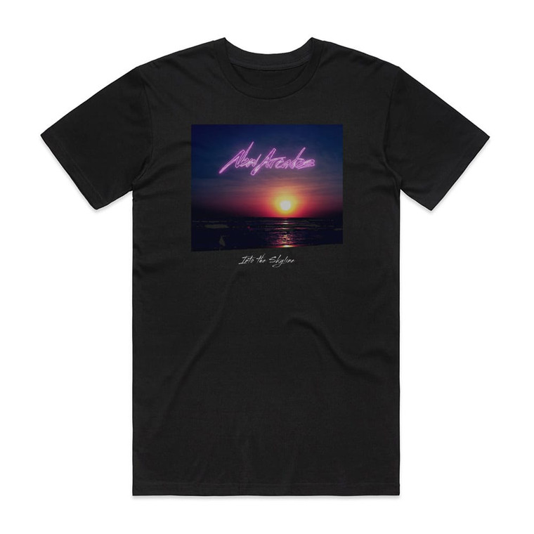New Arcades Into The Skyline Album Cover T-Shirt Black