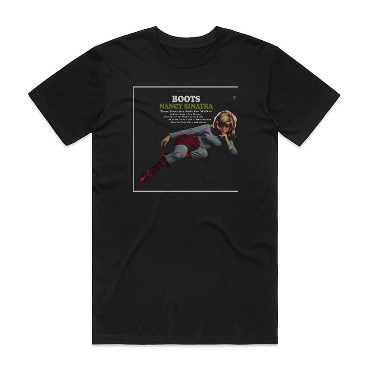 Nancy Sinatra Boots 2 Album Cover T-Shirt Black