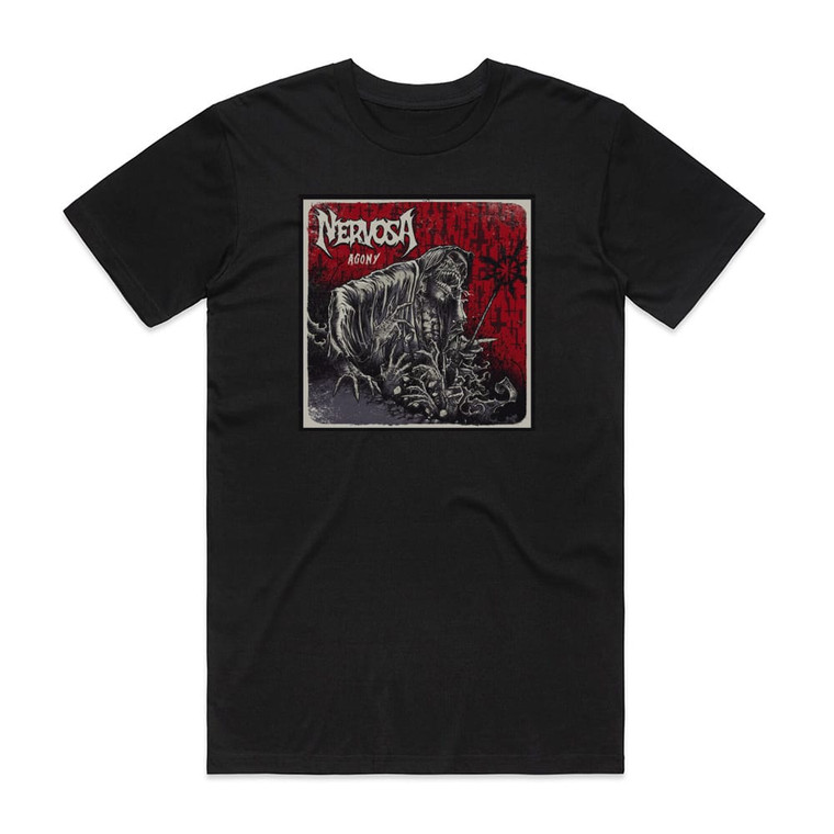 Nervosa Agony Album Cover T-Shirt Black