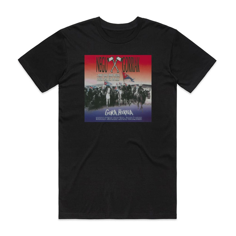 Negu Gorriak Gora Herria Album Cover T-Shirt Black