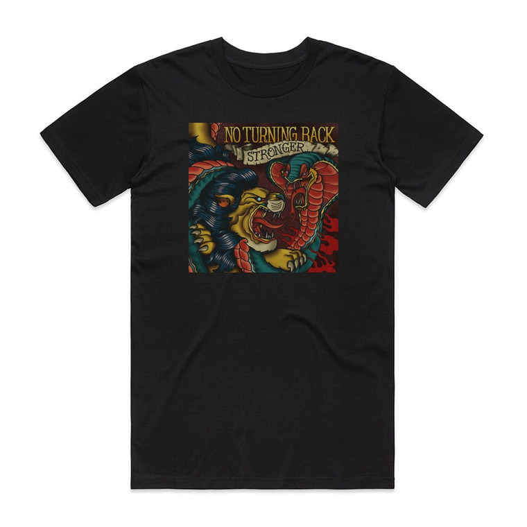 No Turning Back Stronger Album Cover T-Shirt Black
