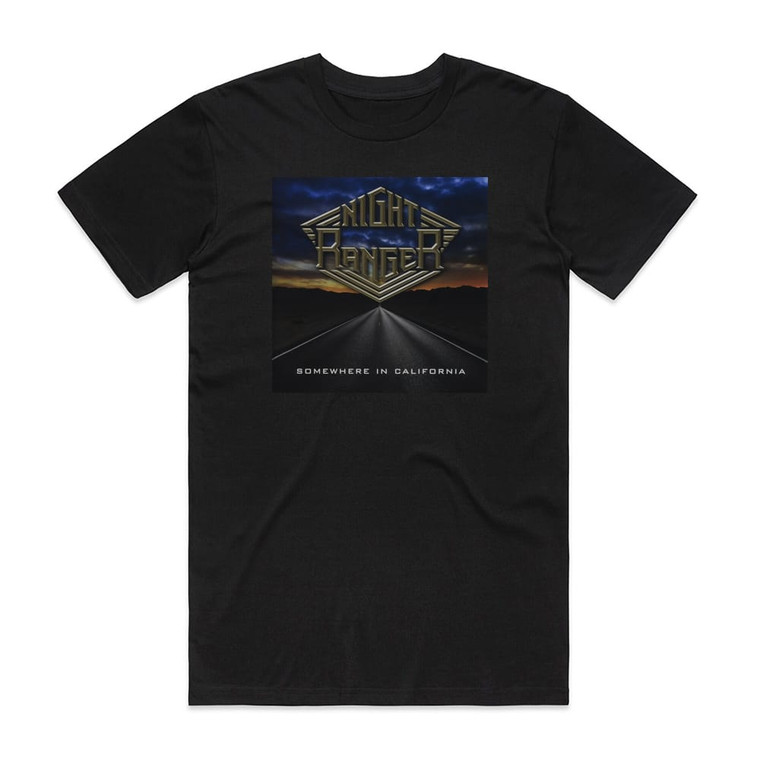 Night Ranger Somewhere In California Album Cover T-Shirt Black
