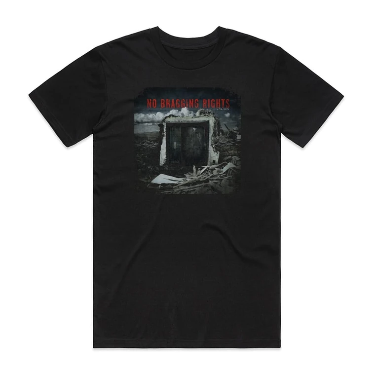 No Bragging Rights Cycles Album Cover T-Shirt Black