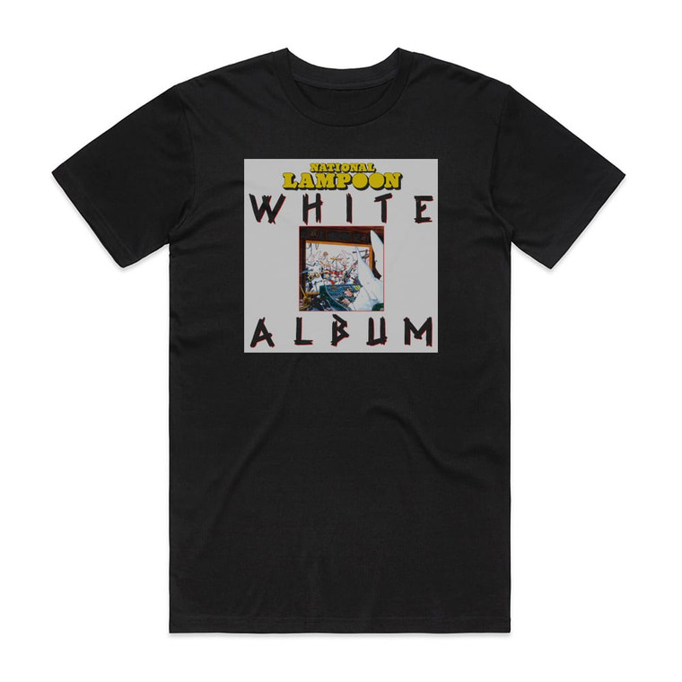 National Lampoon White Album Album Cover T-Shirt Black
