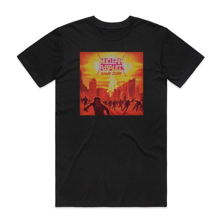 Nuclear Assault Game Over 1 Album Cover T-Shirt Black