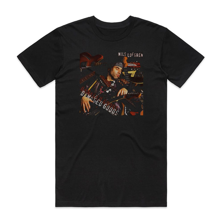 Nils Lofgren Damaged Goods Album Cover T-Shirt Black