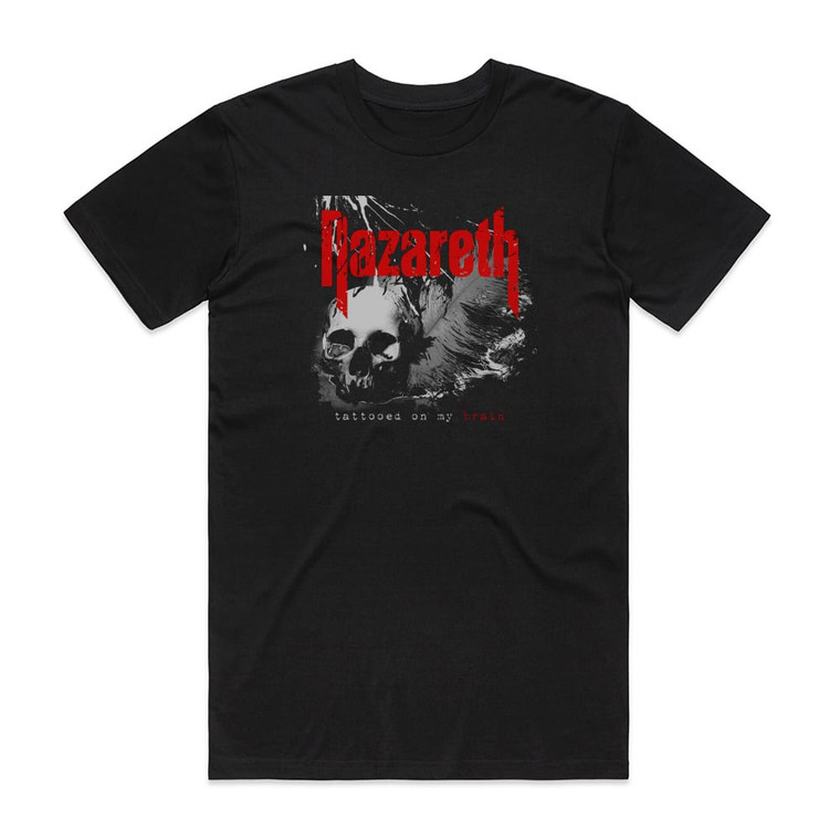 Nazareth Tattooed On My Brain Album Cover T-Shirt Black