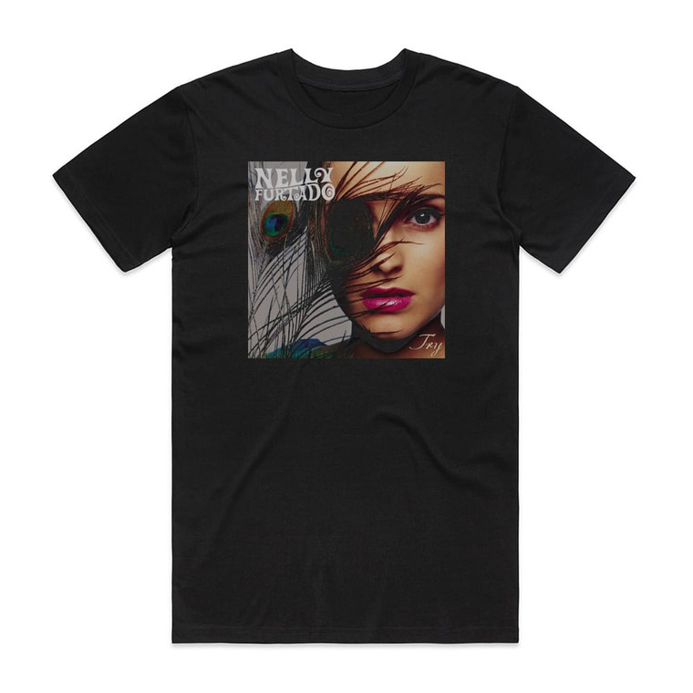 Nelly Furtado Try Album Cover T-Shirt Black