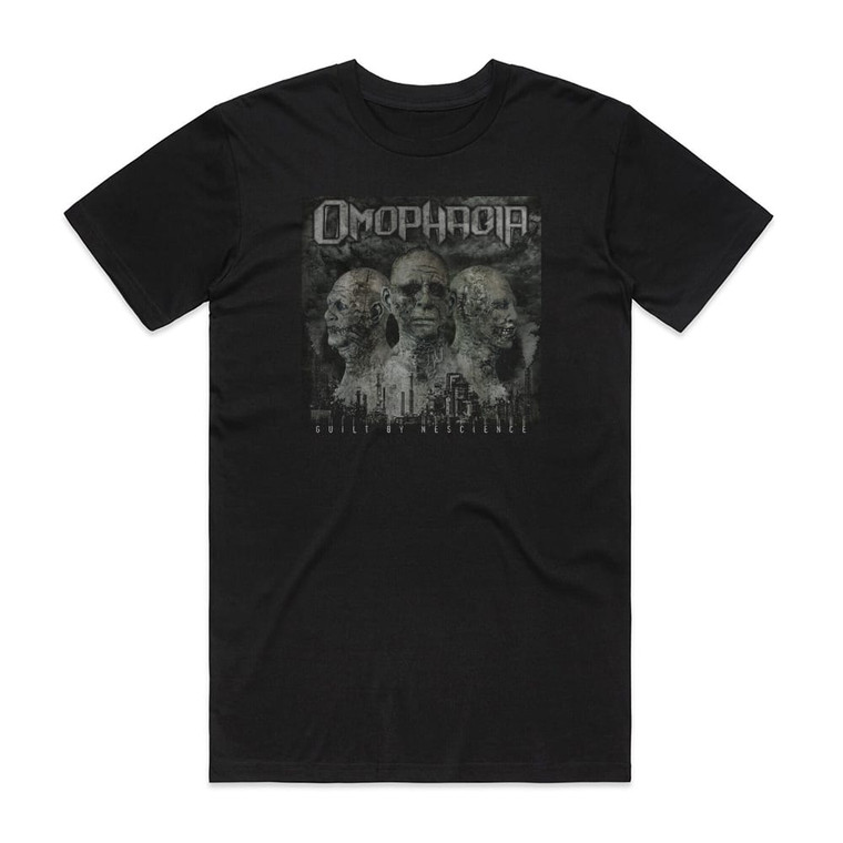 Omophagia Guilt By Nescience Album Cover T-Shirt Black