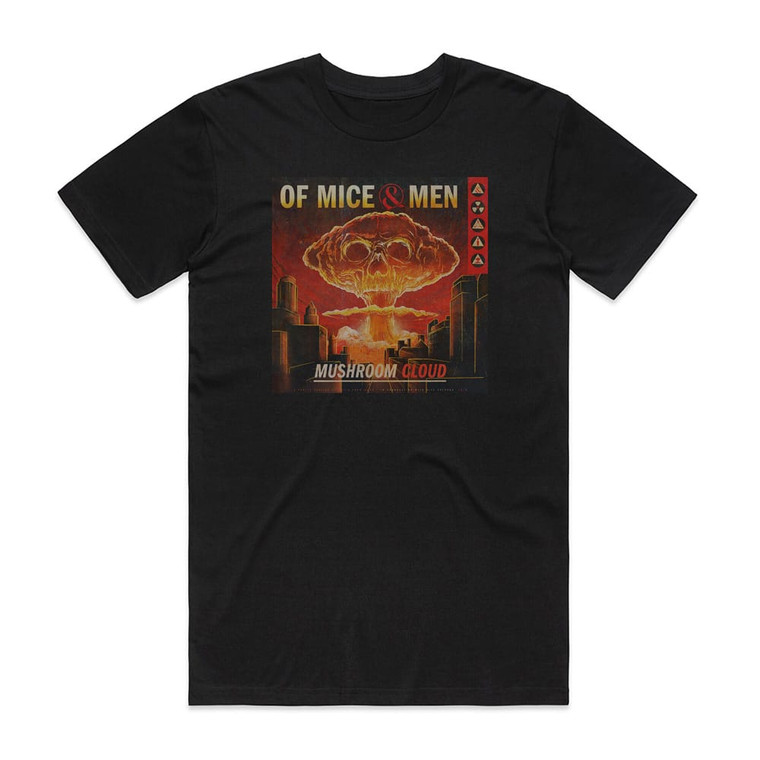 Of Mice and Men Mushroom Cloud Album Cover T-Shirt Black