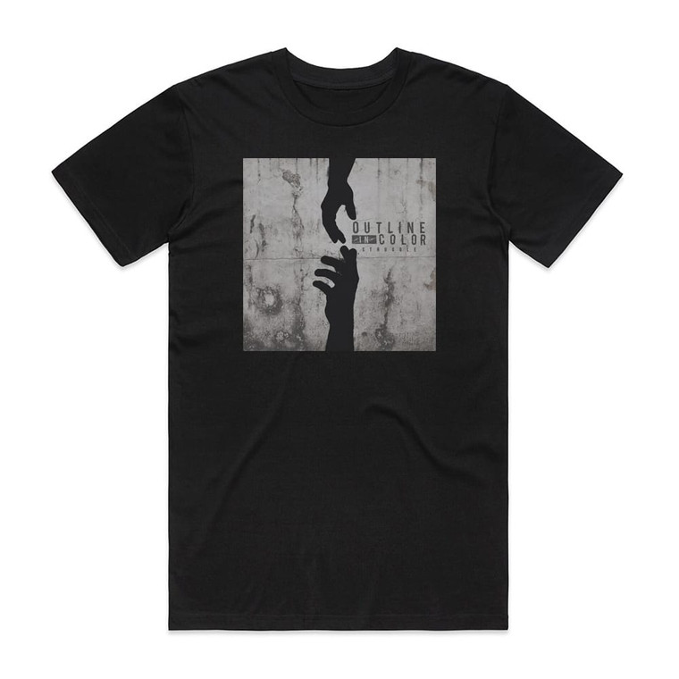 Outline in Color Struggle Album Cover T-Shirt Black