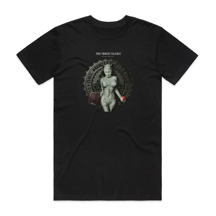 One Minute Silence Buy Now Saved Later Album Cover T-Shirt Black
