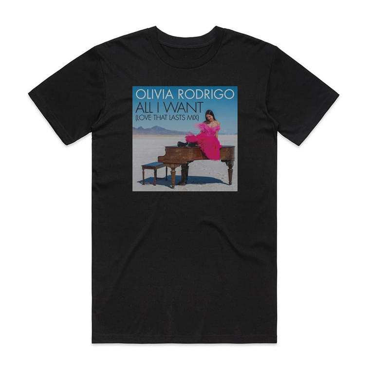 Olivia Rodrigo All I Want From High School Musical The Musical The Series Album Cover T-Shirt Black