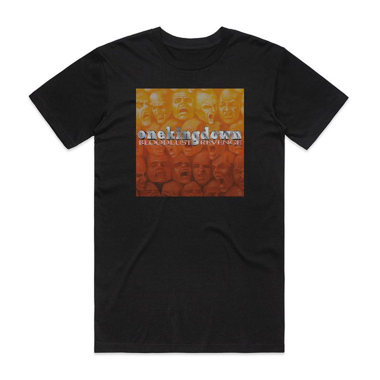 One King Down Bloodlust Revenge Album Cover T-Shirt Black