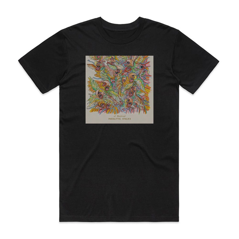 of Montreal Paralytic Stalks Album Cover T-Shirt Black